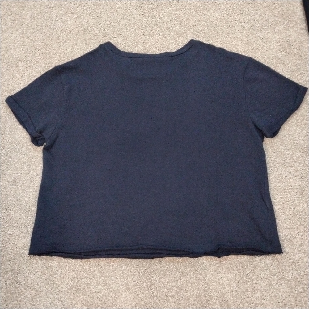 NWT Sz L Anthro Maeve Cropped French Terry Sweatshirt - Picture 2 of 8